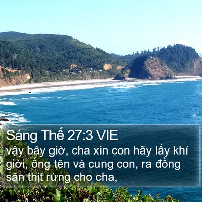 Sáng Thế 27:3 VIE Bible Verse Image