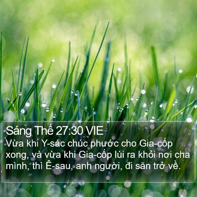 Sáng Thế 27:30 VIE Bible Verse Image