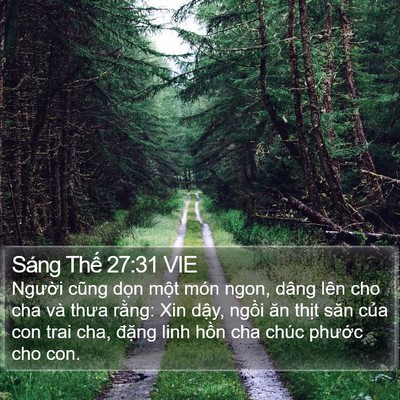 Sáng Thế 27:31 VIE Bible Verse Image