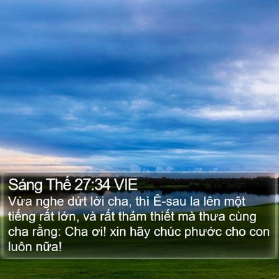 Sáng Thế 27:34 VIE Bible Verse Image