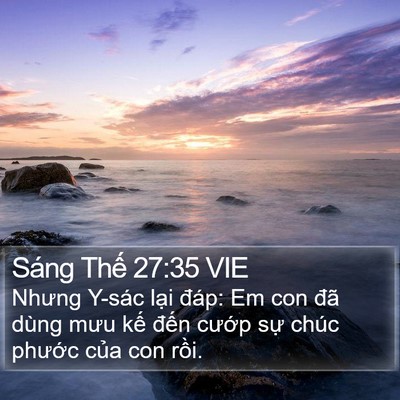 Sáng Thế 27:35 VIE Bible Verse Image