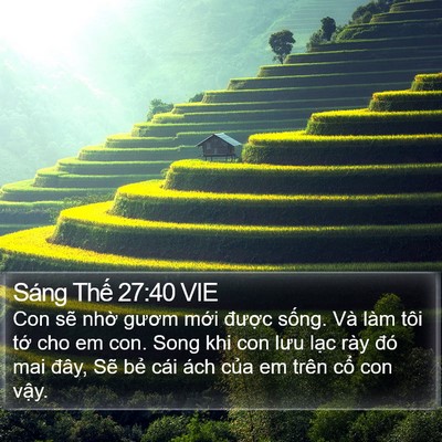 Sáng Thế 27:40 VIE Bible Verse Image