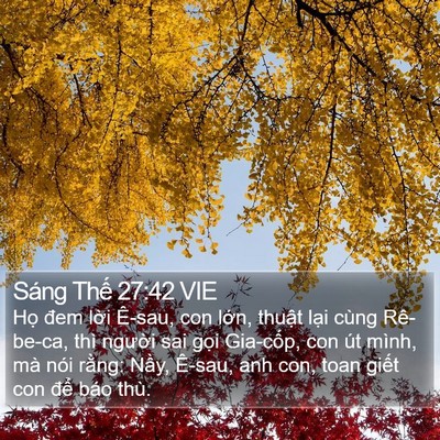 Sáng Thế 27:42 VIE Bible Verse Image