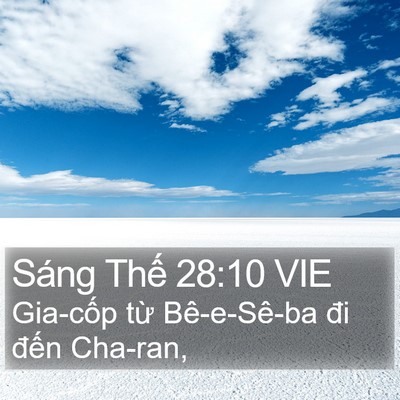 Sáng Thế 28:10 VIE Bible Verse Image