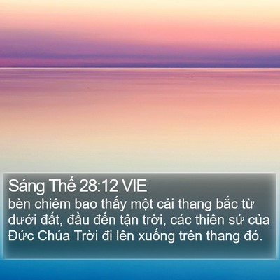 Sáng Thế 28:12 VIE Bible Verse Image