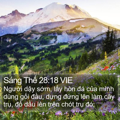 Sáng Thế 28:18 VIE Bible Verse Image