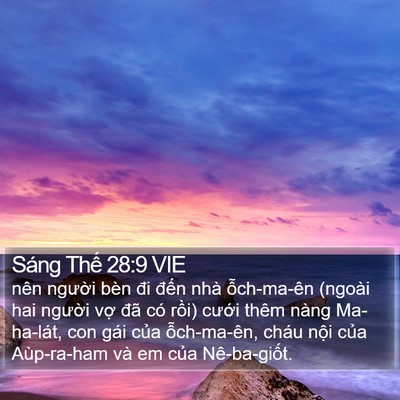 Sáng Thế 28:9 VIE Bible Verse Image