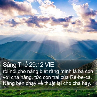 Sáng Thế 29:12 VIE Bible Verse Image