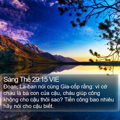 Sáng Thế 29:15 VIE Bible Verse Image