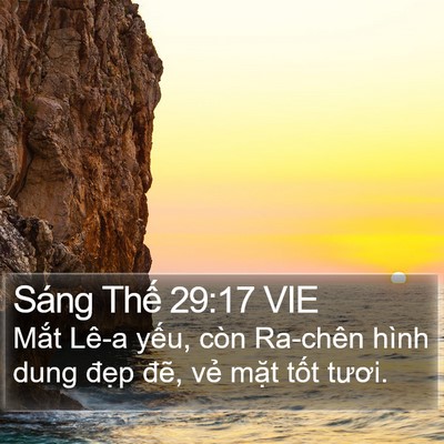 Sáng Thế 29:17 VIE Bible Verse Image