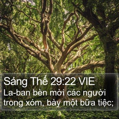 Sáng Thế 29:22 VIE Bible Verse Image