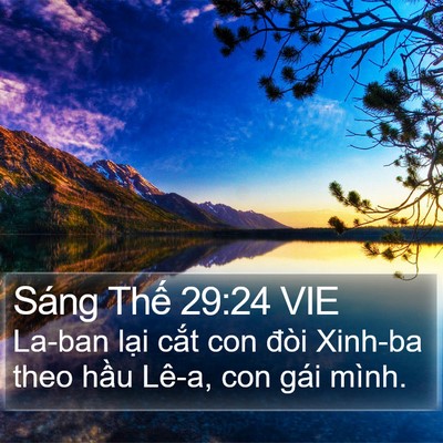 Sáng Thế 29:24 VIE Bible Verse Image
