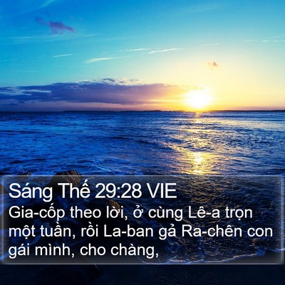 Sáng Thế 29:28 VIE Bible Verse Image