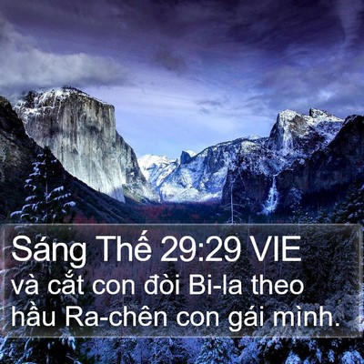 Sáng Thế 29:29 VIE Bible Verse Image