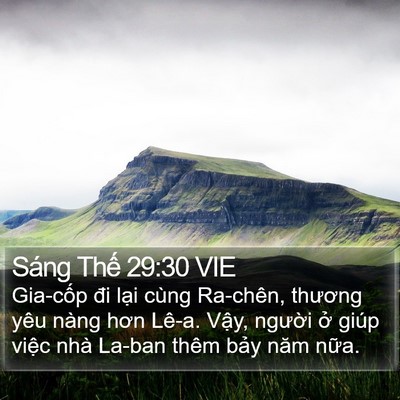 Sáng Thế 29:30 VIE Bible Verse Image