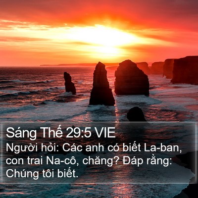Sáng Thế 29:5 VIE Bible Verse Image