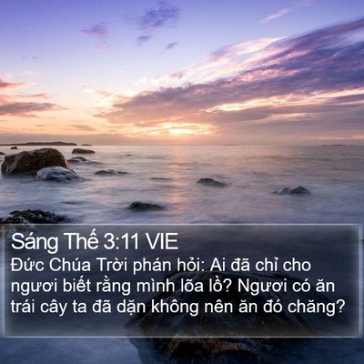Sáng Thế 3:11 VIE Bible Verse Image