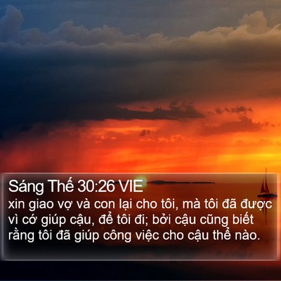 Sáng Thế 30:26 VIE Bible Verse Image