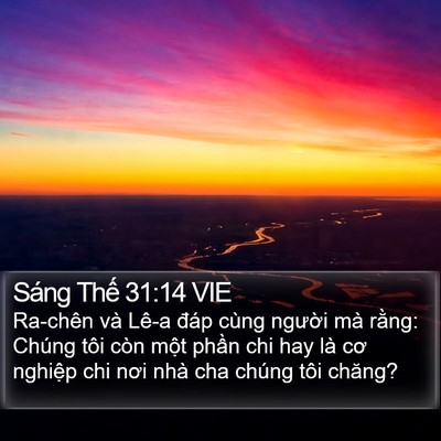 Sáng Thế 31:14 VIE Bible Verse Image