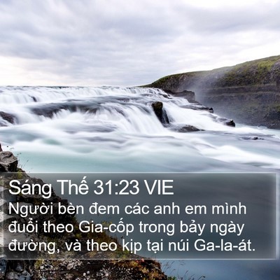 Sáng Thế 31:23 VIE Bible Verse Image