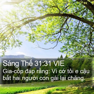 Sáng Thế 31:31 VIE Bible Verse Image