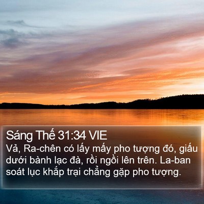 Sáng Thế 31:34 VIE Bible Verse Image