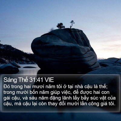 Sáng Thế 31:41 VIE Bible Verse Image