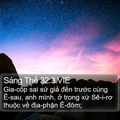 Sáng Thế 32:3 VIE Bible Verse Image