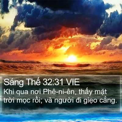 Sáng Thế 32:31 VIE Bible Verse Image