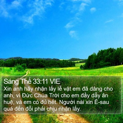 Sáng Thế 33:11 VIE Bible Verse Image