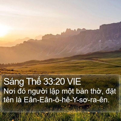 Sáng Thế 33:20 VIE Bible Verse Image