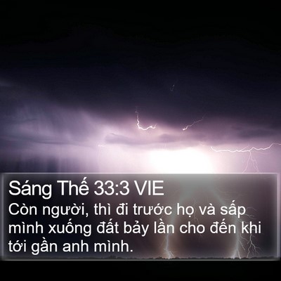 Sáng Thế 33:3 VIE Bible Verse Image