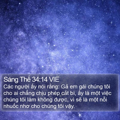 Sáng Thế 34:14 VIE Bible Verse Image