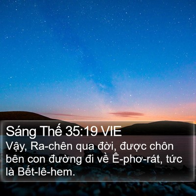 Sáng Thế 35:19 VIE Bible Verse Image