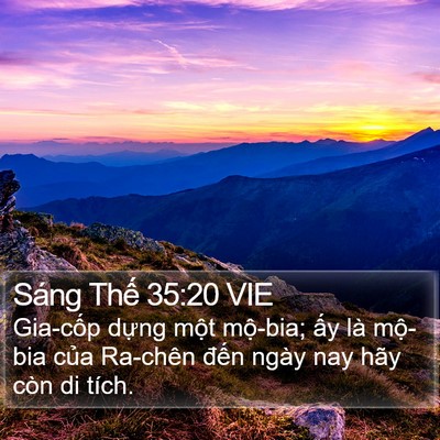 Sáng Thế 35:20 VIE Bible Verse Image