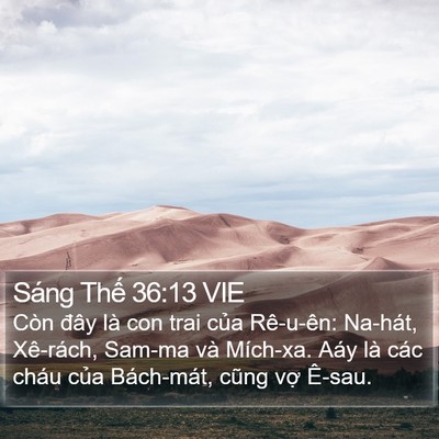 Sáng Thế 36:13 VIE Bible Verse Image