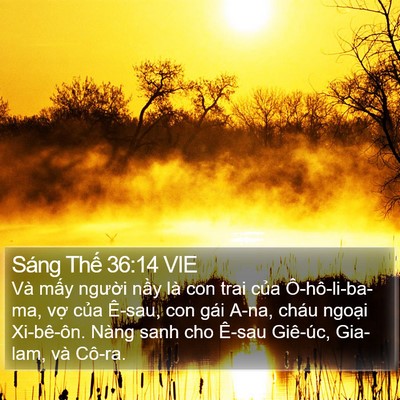 Sáng Thế 36:14 VIE Bible Verse Image
