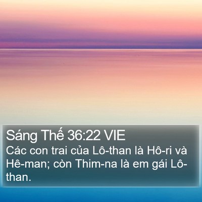 Sáng Thế 36:22 VIE Bible Verse Image