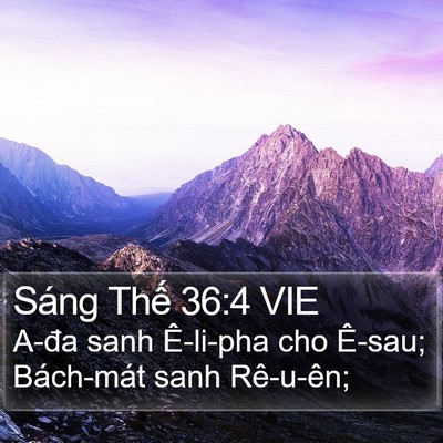Sáng Thế 36:4 VIE Bible Verse Image