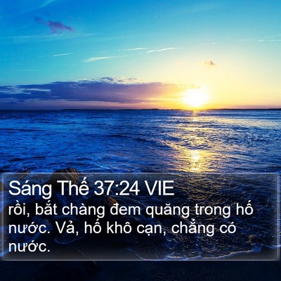 Sáng Thế 37:24 VIE Bible Verse Image