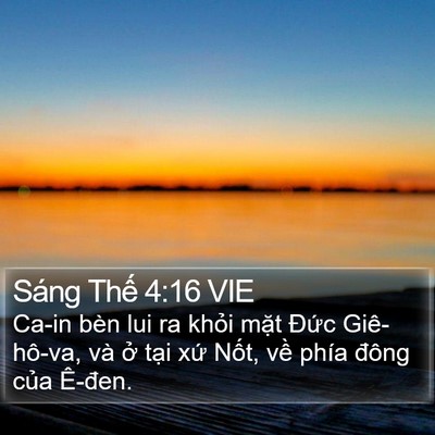 Sáng Thế 4:16 VIE Bible Verse Image
