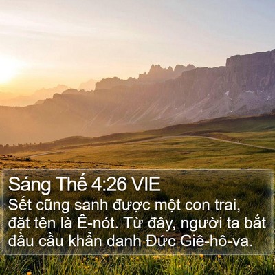 Sáng Thế 4:26 VIE Bible Verse Image