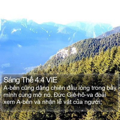 Sáng Thế 4:4 VIE Bible Verse Image