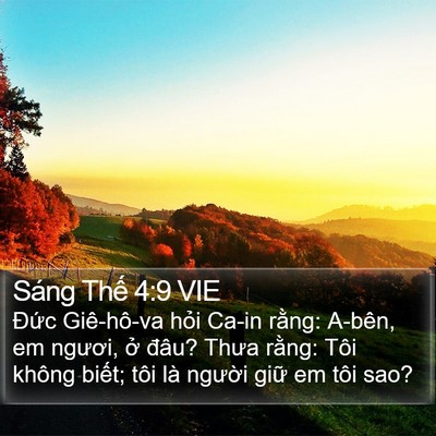 Sáng Thế 4:9 VIE Bible Verse Image
