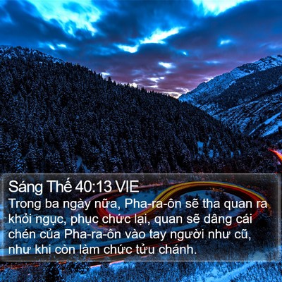 Sáng Thế 40:13 VIE Bible Verse Image