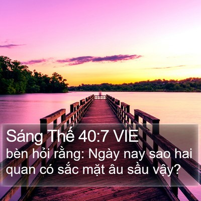 Sáng Thế 40:7 VIE Bible Verse Image