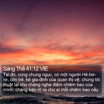 Sáng Thế 41:12 VIE Bible Verse Image