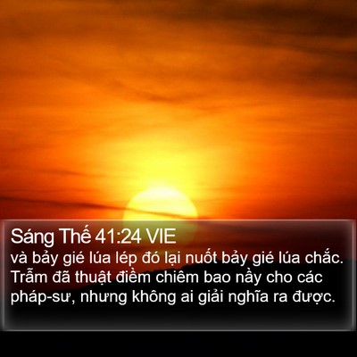 Sáng Thế 41:24 VIE Bible Verse Image
