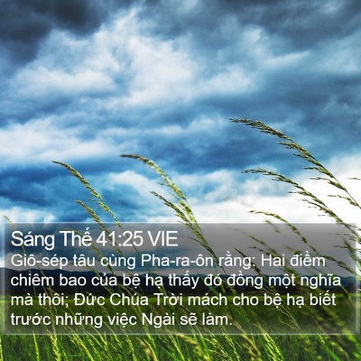 Sáng Thế 41:25 VIE Bible Verse Image