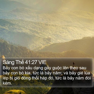 Sáng Thế 41:27 VIE Bible Verse Image